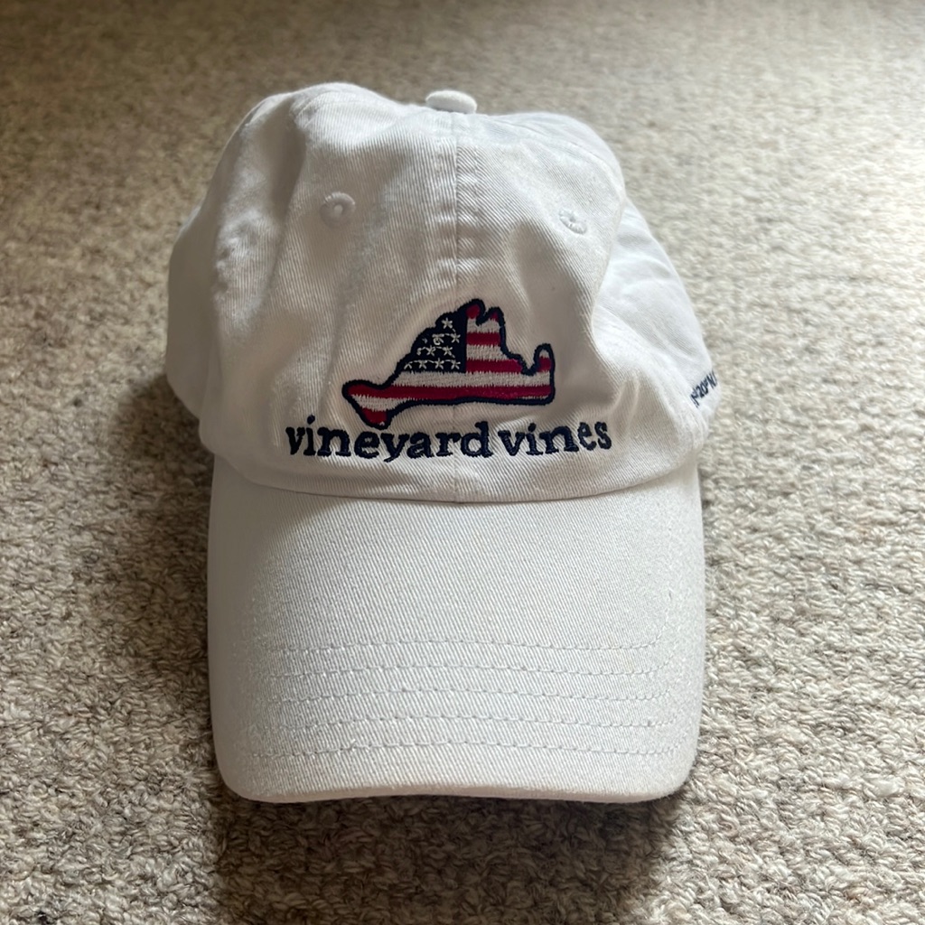 Rare Vineyard Vines White Baseball Cap  Marthas Vineyard Hat